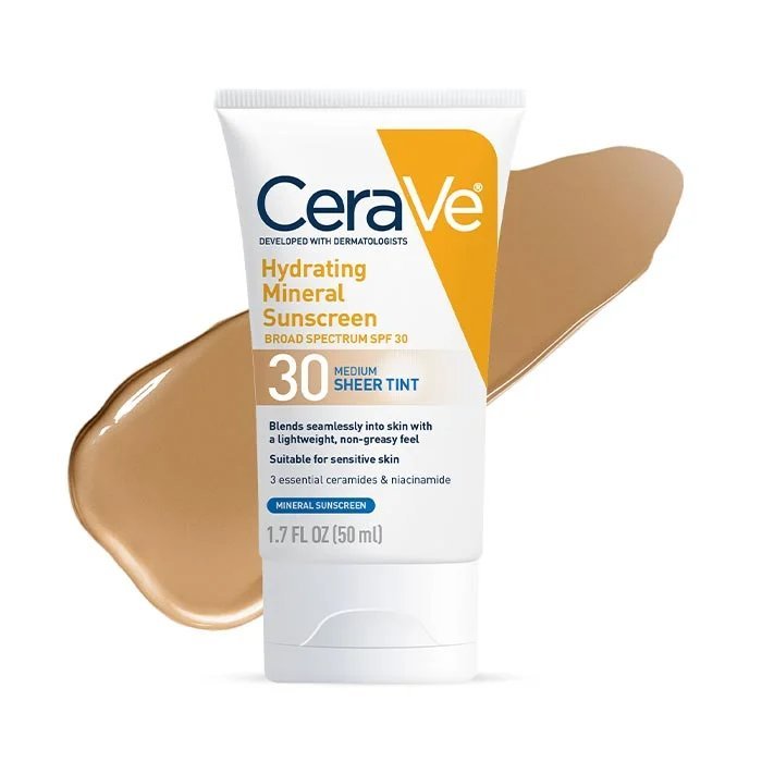 Cerave hydrating mineral sunscreen (creme solaire) 50ml